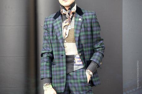 In the Street...Spirit of Scotland Tartan #3 Pitti Uomo, Florence