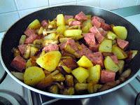 Padellata di zampone, patate e carciofi