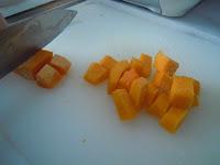 Minestra di riso con zucca e carote