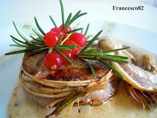 Tournedos alla senape con ribes e castagne