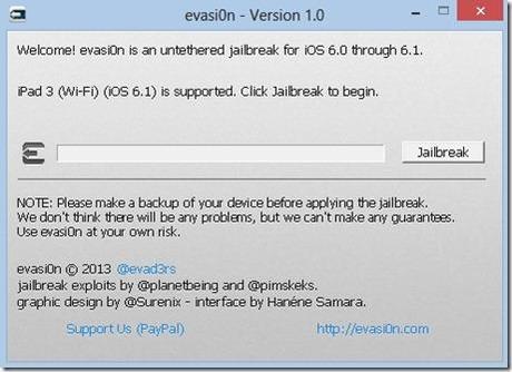 Jailbreak Untethered iOS 6.1 Su iPhone 5 con Evasi0n [Guida]