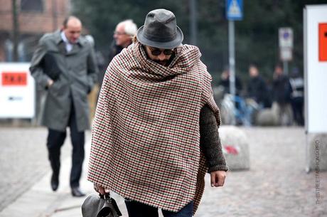 In the Street...Scarf Cape...Milan, Paris & Florence