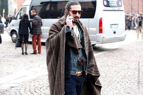 In the Street...Scarf Cape...Milan, Paris & Florence