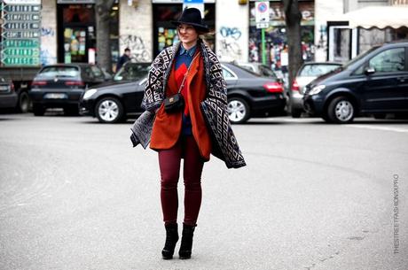 In the Street...Scarf Cape...Milan, Paris & Florence