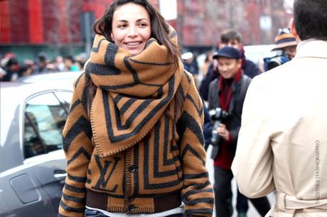 In the Street...Scarf Cape...Milan, Paris & Florence