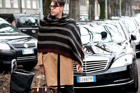 In the Street...Scarf Cape...Milan, Paris & Florence