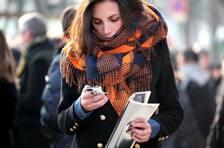 In the Street...Scarf Cape...Milan, Paris & Florence