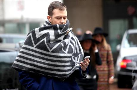 In the Street...Scarf Cape...Milan, Paris & Florence