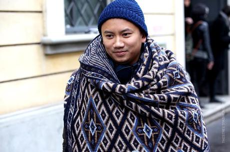 In the Street...Scarf Cape...Milan, Paris & Florence