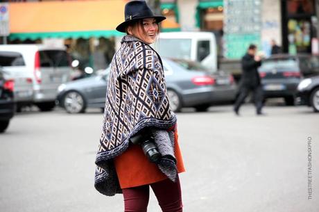 In the Street...Scarf Cape...Milan, Paris & Florence