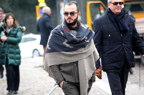 In the Street...Scarf Cape...Milan, Paris & Florence