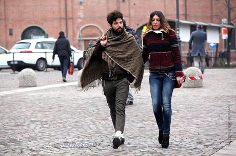 In the Street...Scarf Cape...Milan, Paris & Florence