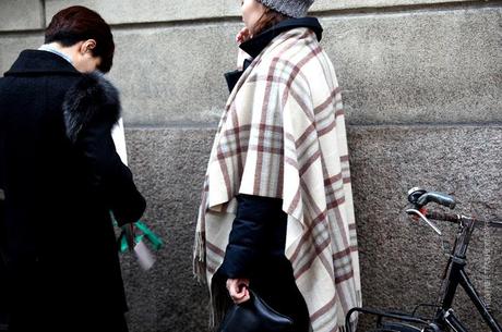 In the Street...Scarf Cape...Milan, Paris & Florence