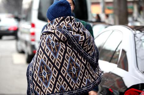 In the Street...Scarf Cape...Milan, Paris & Florence