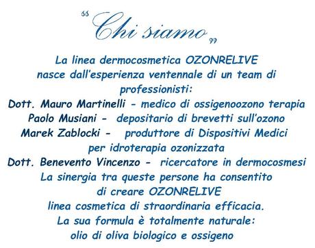 OZONRELIVE: La mia pelle ha bisogno d'ossigeno!!!