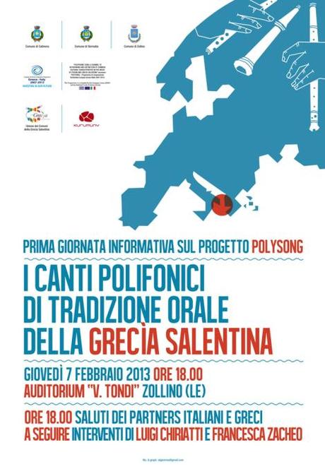 7 Febbraio 2013 – Parte da Zollino (LE) il Progetto POLYSONG