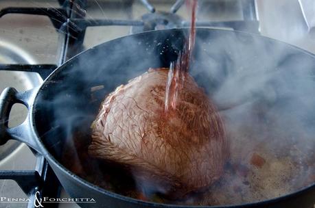 Brasato al vino rosso - Beef braised in red wine