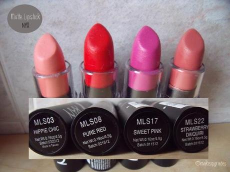 4 Matte Lipstick NYX 4 Matte Lipstick NYX