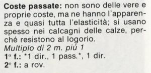 I punti del lavoro a maglia: Le coste.