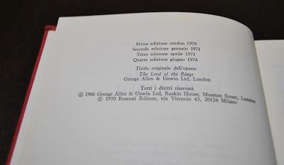 Il Signore degli Anelli, prima edizione quarta ristampa 1974