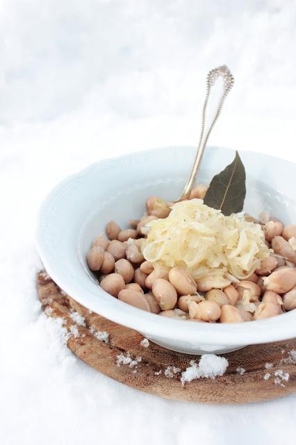 Borlotti e cipolla agrodolce, sapori sulla neve