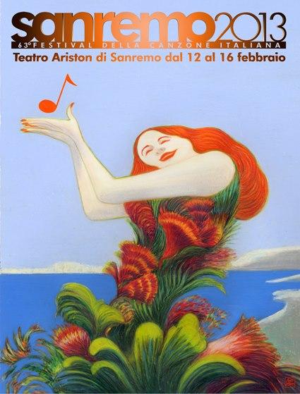 Lorenzo Mattotti disegna il manifesto ufficiale della 63° edizione del Festival di Sanremo.
