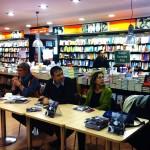 Un momento della presentazione presso la libreria Feltrinelli: Patrizia Traverso, Carlo Vischi e Barbara Sgarzi