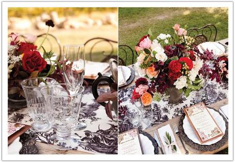 romantic tableset for wedding