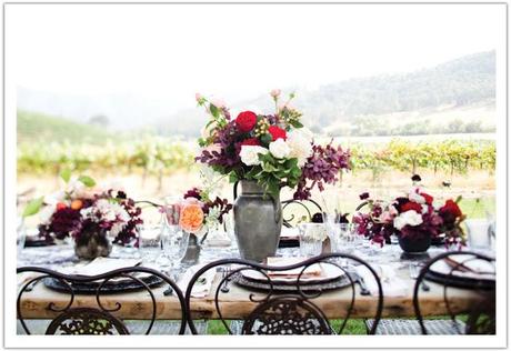 romantic tableset for wedding