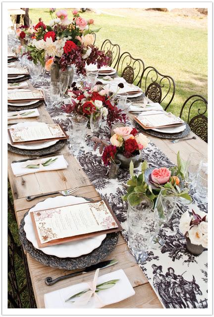 romantic tableset for wedding