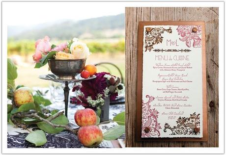 romantic tableset for wedding