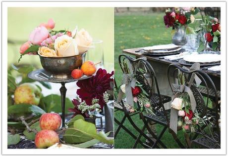 romantic tableset for wedding