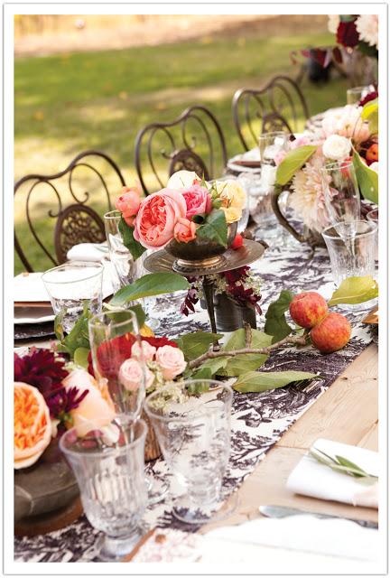 romantic tableset for wedding