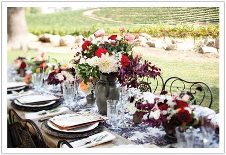 romantic tableset for wedding