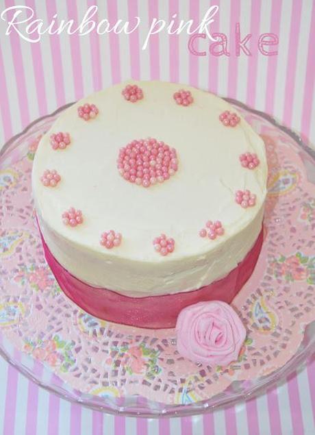 Rainbow pink cake