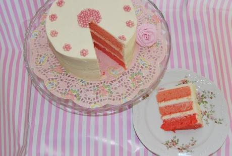 Rainbow pink cake