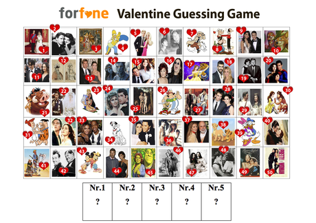 Concorso San Valentino: Indovina le 5 coppie famose…in palio credito forfone  e 5 fantastiche cover skins di Maskins