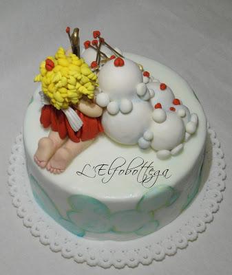 Torta per San Valentino -  Con Cupido lancia frecce!!!