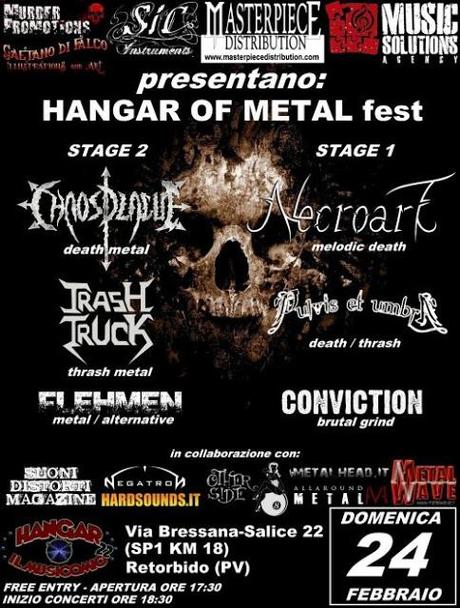 Confermata per il 24 febbraio la prima edizione dell'HANGAR OF METAL FEST