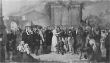 Silvio Berlusconi, il Vaticano e l'Ordine Costantiniano Sua Santità il Papa Pio IX, rifugiatosi nel Regno di Napoli nel 1849, si congeda dal Re Ferdinando II di Borbone il 6 Aprile 1850 all'Epitaffio, frontiera pontificia presso Terracina, per far rientro in Roma.
