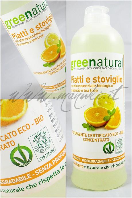 Pulizie Eco-Bio: Review GreeNatural - Detersivo Piatti e Stoviglie