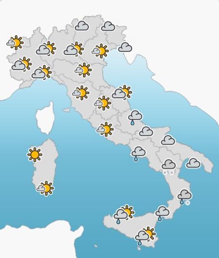 ITALIA 20130209 m Meteo di sabato 9 febbraio 2013