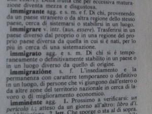 Definizione dal dizionario di immigrato