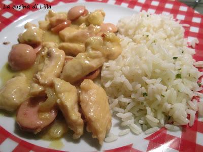 Secondi: Padellata di pollo e wurstel