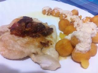 Scaloppine con gnocchi fritti