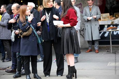 In the Street...Paula...Outside Dolce & Gabbana, Milan Man FW