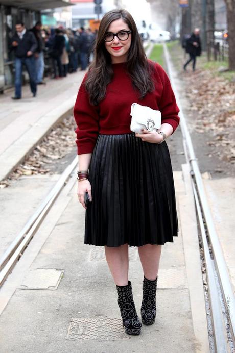 In the Street...Paula...Outside Dolce & Gabbana, Milan Man FW