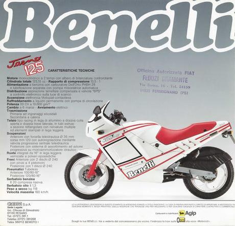 Vintage Brochures: Benelli Jarno 125 1988