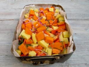 Zucca al forno con patate