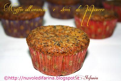 Muffin all'arancia e semi di papavero